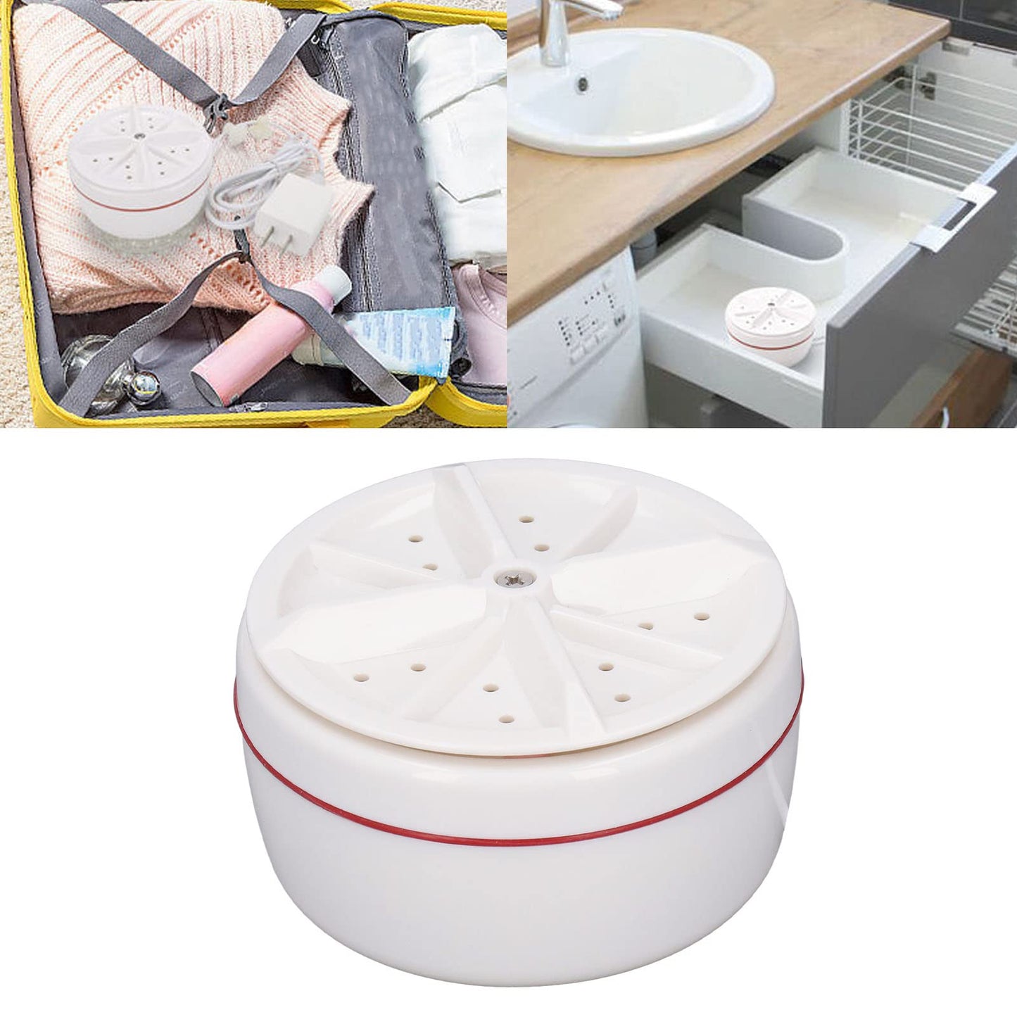 Mini Washing Machine Ultrasonic Turbine Washing Machine Portable Turbo Washer