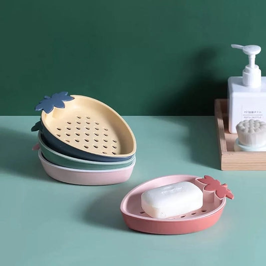 Strawberry  Shape Soap Box 🍓 Double Layer Design 🍓