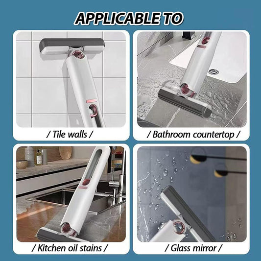 Portable Mini Squeeze Mop Folding Car Window Wall Cleaner